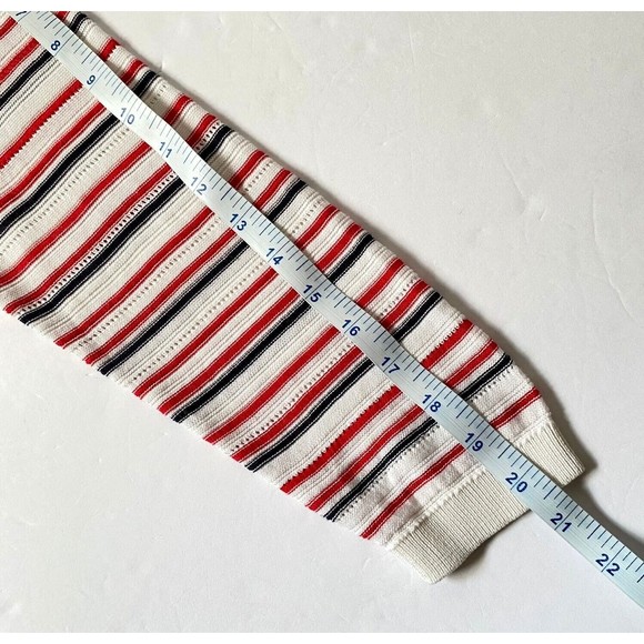 Talbots Sweater Womens Medium Petite Mulitcolor Pointelle Knit 3/4 Sleeves - Picture 11 of 13